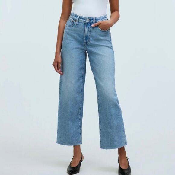 Madewell Denim - Madewell The Curvy Perfect Vintage Wide-Leg Crop Jean Altoona Wash Size 24